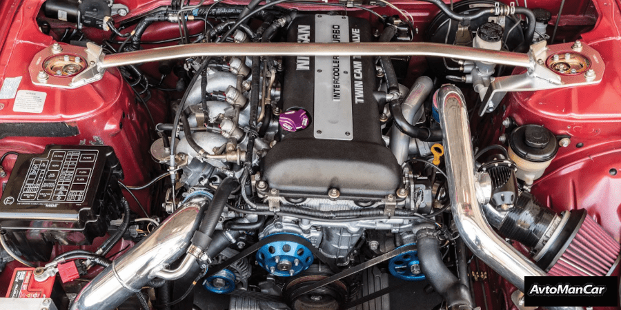 Двигатель Nissan SR20DE/DET/VE/VET под капотом