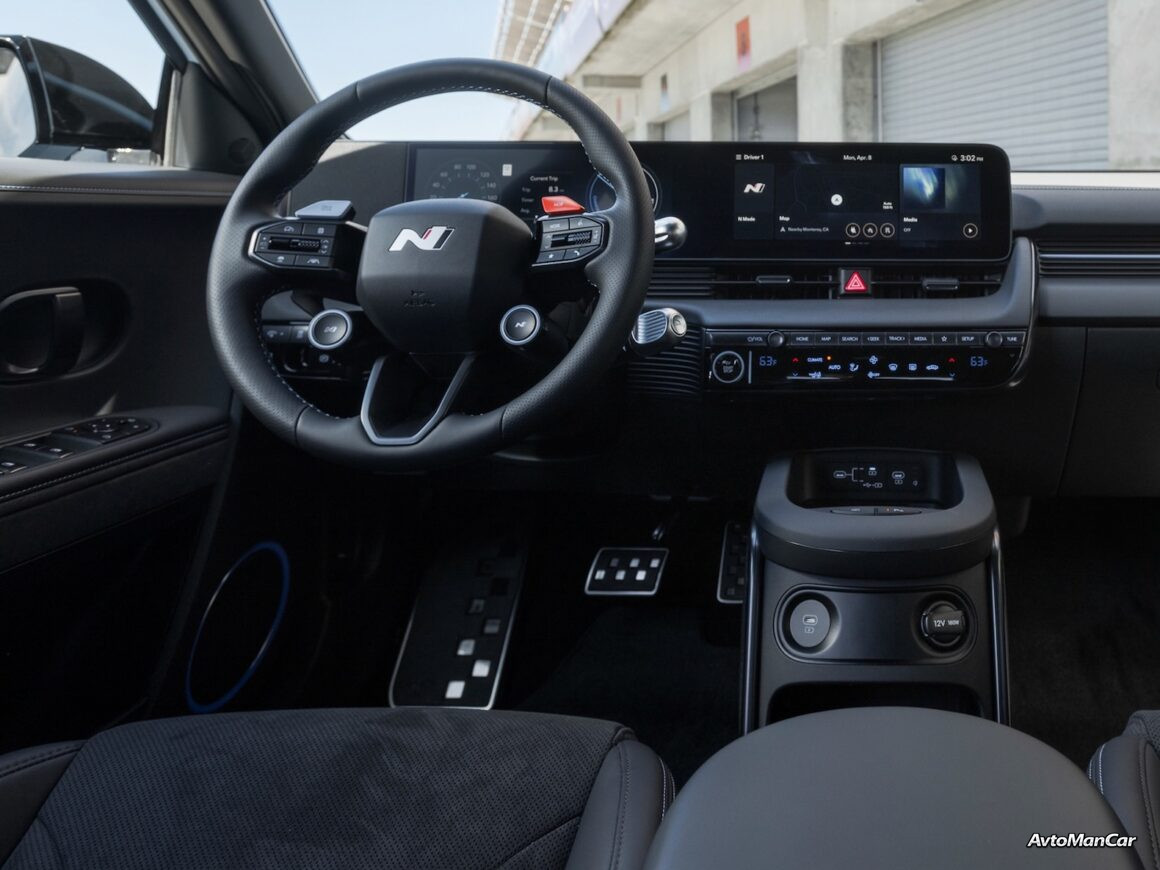 Дизайн интерьера Hyundai Ioniq 5 N 2026 в салоне