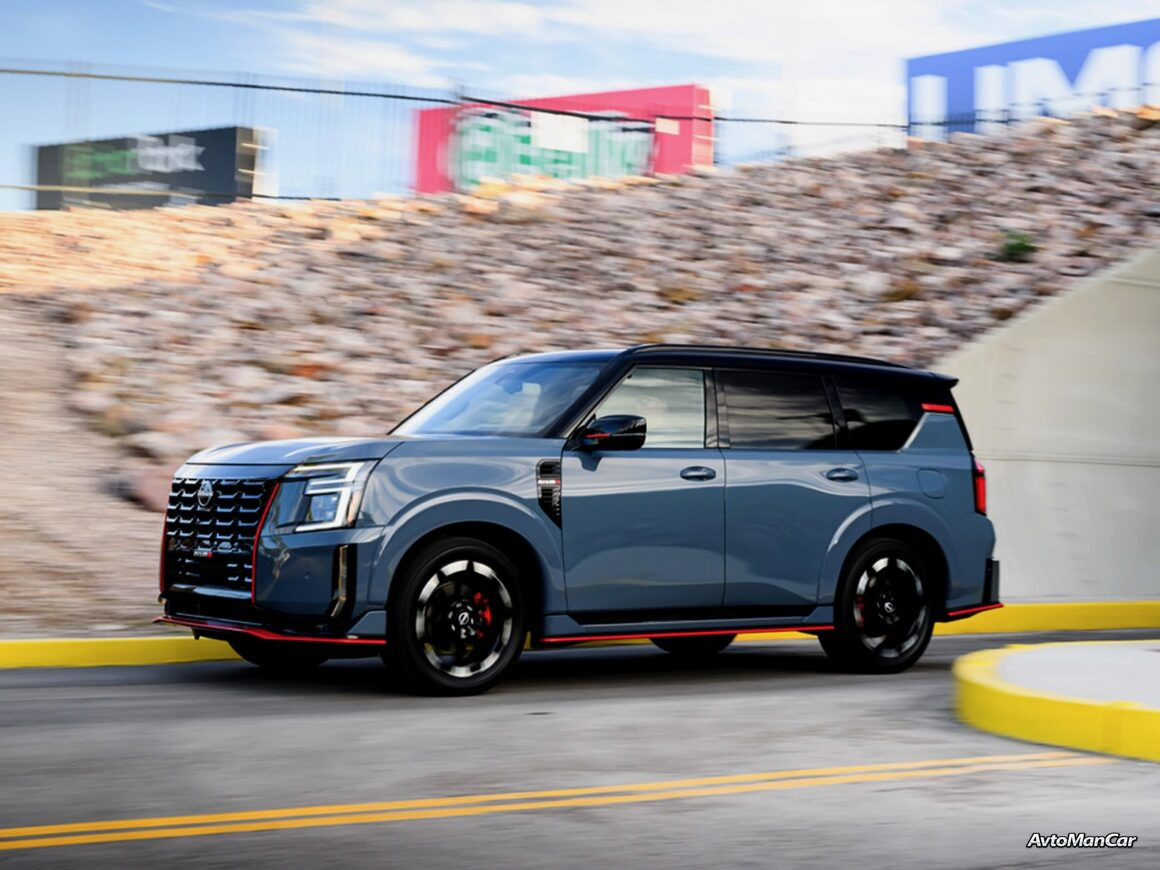 Nissan Armada NISMO в цвете Stealth Gray, вид спереди