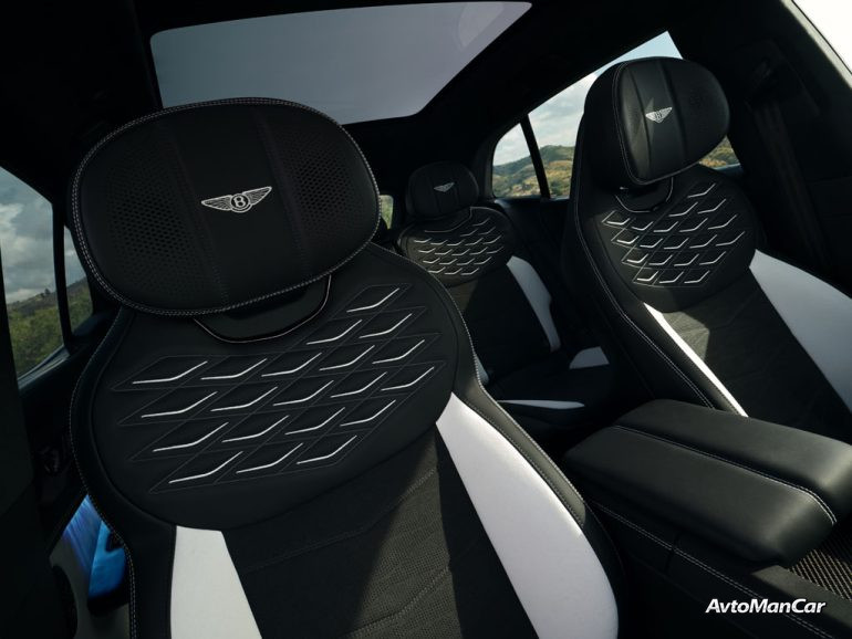 Bentley Torcal 2028 — задние сиденья и панорамная крыша